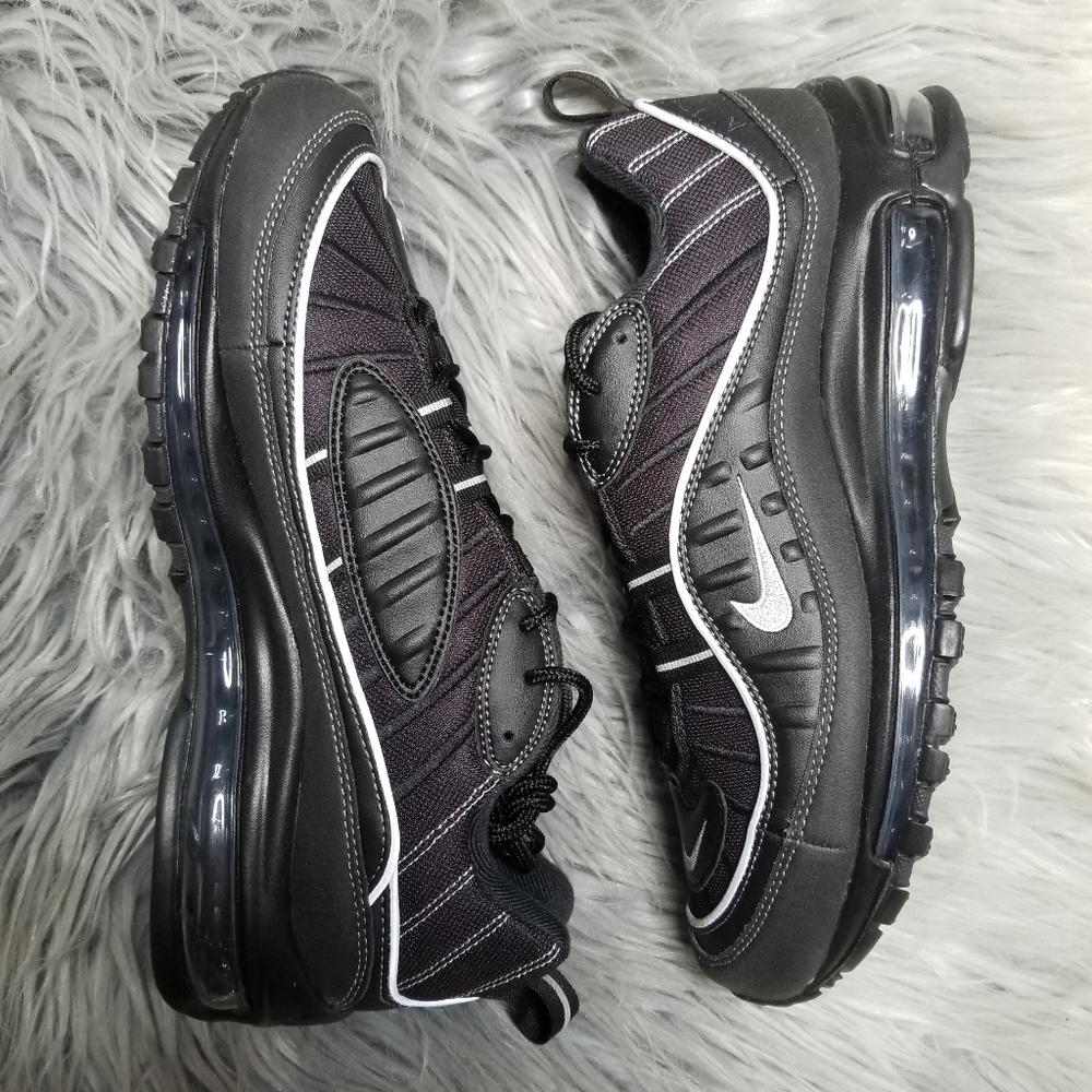 New Air Max 98 Black Oil Gray Airmax Triple Black